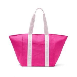 Victoria's Secret VS PINK Pink and White Bling Logo Large Shoulder Tote Bag
